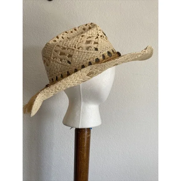 Velero Cabo San Lucas Hat Woven Straw Cowboy Sunhat Boho - Picture 3 of 8
